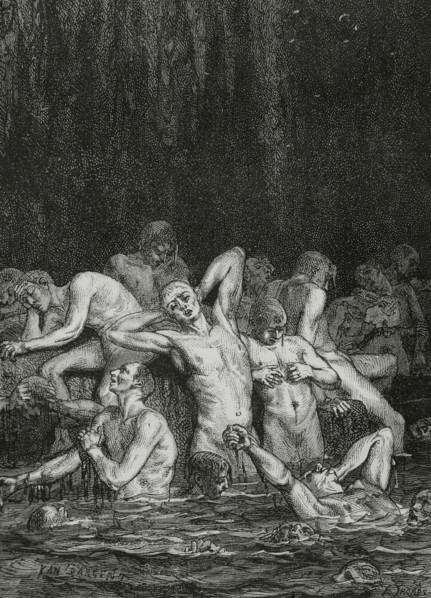 The Divine Comedy (1307-1321): Inferno (Hell), 1888.  Creators: Jean Edouard Dargent, E Thomas.