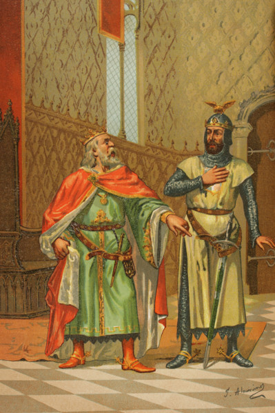 Alfonso X of Castile and Leon (1221-1284) and his son Sancho IV (1258-1295), 1889. Creator: Juan Alaminos.