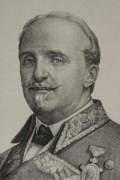 Leopoldo O'Donnell (1809-1867), Spanish military and politician, 1869. Detail. Creator: Jose Cuevas.