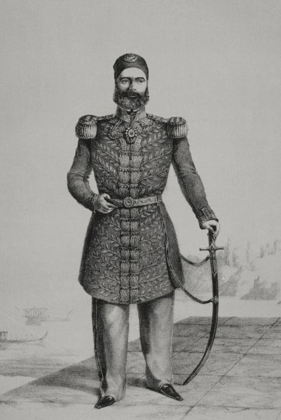 Abbas I of Egypt, (1812-1854), Wali of Egypt under the Ottomans from 1848 to 1854, 1852.  Creator: Martinez.