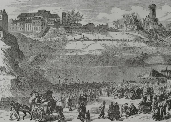 Paris Commune, France: Positions occupied by the communards on the heights of Montmartre, 1871. Creator: Manuel Ricord.