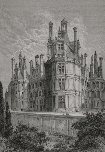 Chambord Castle, France, 1877.  Creator: Jules Jean Marie Joseph Huyot.