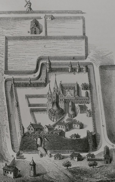 Abbey of Saint-Germain-des-Prés, Paris, France, 1877.  Creator: Jules Jean Marie Joseph Huyot.