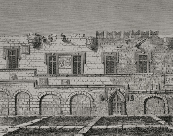 Priory of France, Rhodes, Greece, Condition of the ruined building in 1828.  Creator: Jules Jean Marie Joseph Huyot.