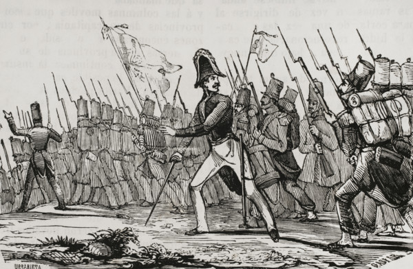 First Carlist War, (1833-1840): Carlist uprising in Morella, 1838. Creator: Gaspar.