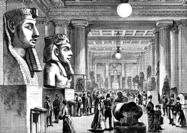 Electric lighting of the British Museum, 1890. Creator: Unknown.