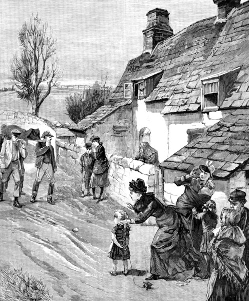 The Llanerch Colliery Explosion, at Abersychan, Monmouthshire: bringing home the dead, 1890. Creator: Unknown.