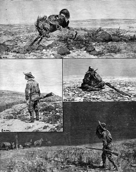 A day’s antelope-hunting in Nevada, North America, 1890. Creator: Unknown.
