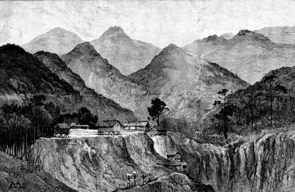 The Lushai Expedition: the village of Larkia, 1890. Creator: Unknown.