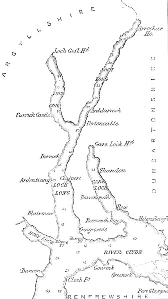 Map of Loch Long with Loch Goil, 1890. Creator: Unknown.