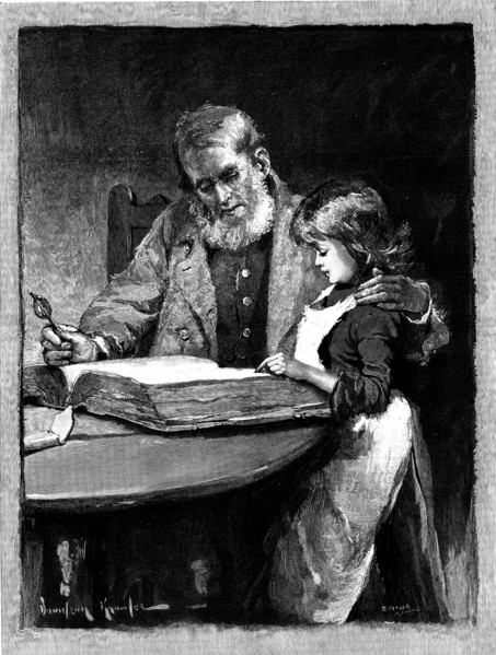 A Bible Lesson, 1890. Creators: R. Taylor, A. Simon.