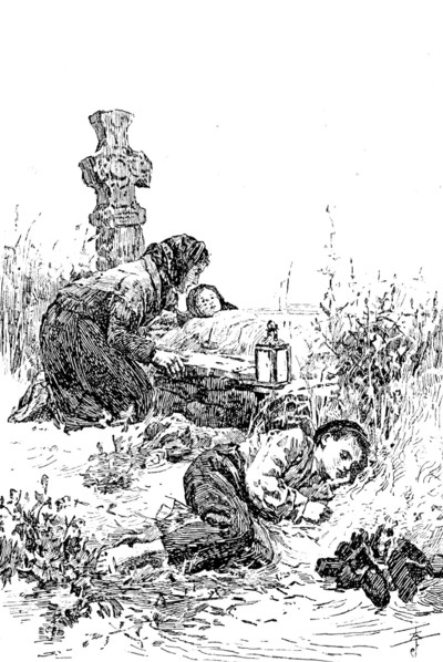 Sketches from the..Exhibitions: "A Vigil at a Shrine of Healing, Connemara", W. H. Bartlett.., 1890. Creator: Unknown.