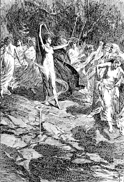 Sketches from the...Exhibitions: "The Witches’ Dance", G. P. Jacomb Hood, Royal Academy, 1890.  Creator: Unknown.