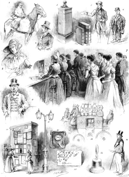 The Penny Postage Jubilee Celebration at Guildhall: exhibition of Post-Office relics..., 1890. Creator: P Naumann.