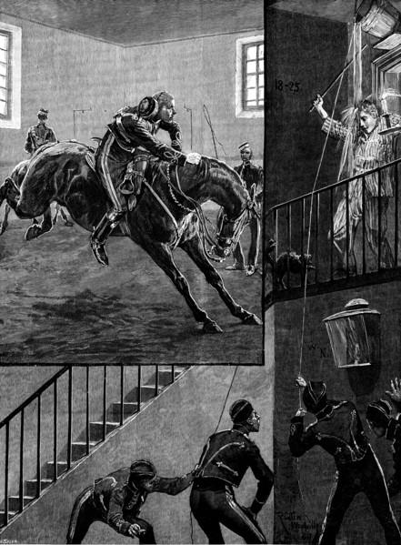 Sketches of military life: the new Subaltern: day and night, 1890. Creator: R. Taylor.
