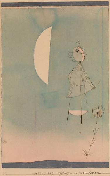 Plants in Moonlight, 1922. Creator: Paul Klee.