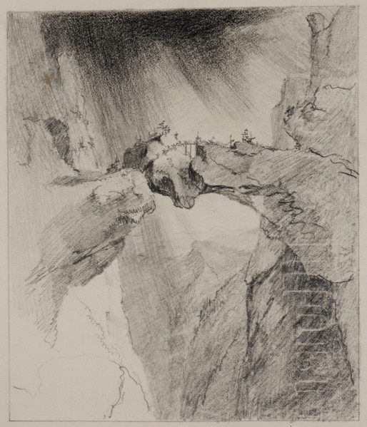 The Bridge of Fear, 1827. Creator: Thomas Cole.