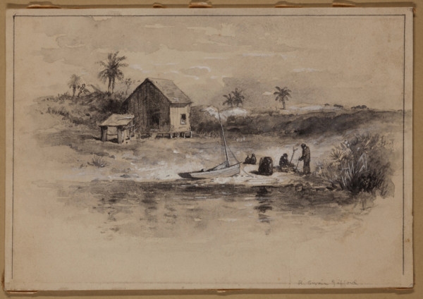 Floridian Homestead, Chocaliska Island, between 1860 and 1905. Creator: Robert Swain Gifford.