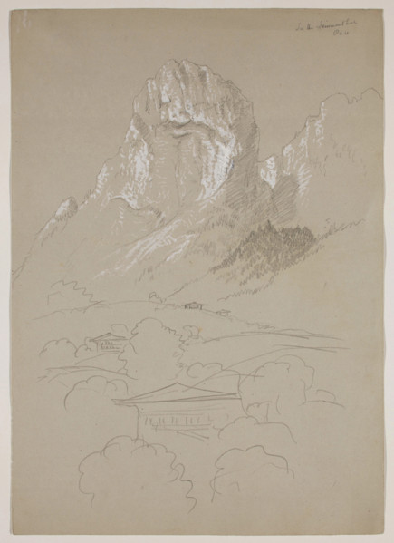 In the Simmenthal Pass, Switzerland, 1841. Creator: Thomas Cole.