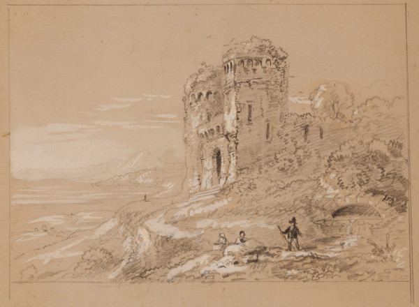Figures in a Landscape, c1820-1848. Creator: Thomas Cole.