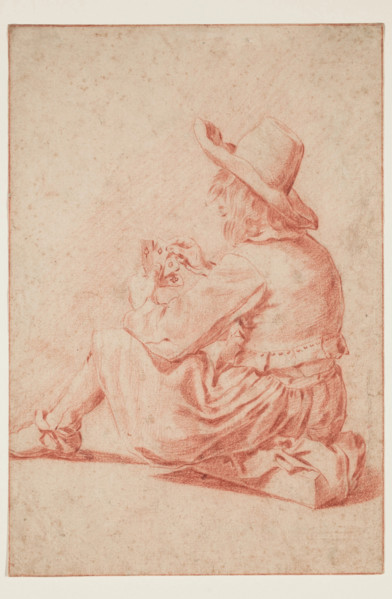 A Young Man Playing Cards, 17th century. Creator: Gerard Terborch II.
