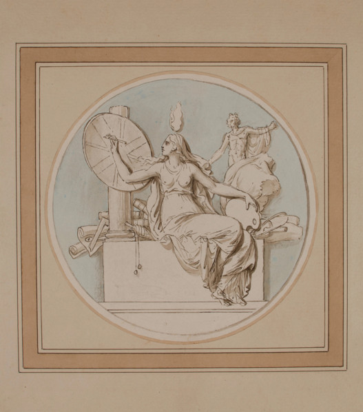 Britannia Protecting the Fine Arts, c1770s. Creator: Benjamin West.