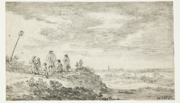 Dune Landscape with Figures, 1653. Creator: Jan van Goyen.
