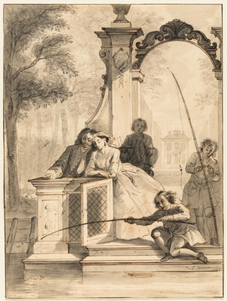 Fishing Party, 1738. Creator: Cornelis Troost.