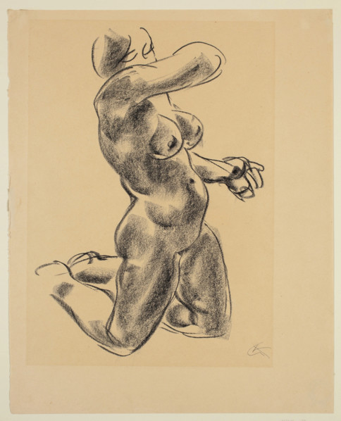 Kneeling Female Nude, between 1929 and 1934. Creator: George Kolbe.