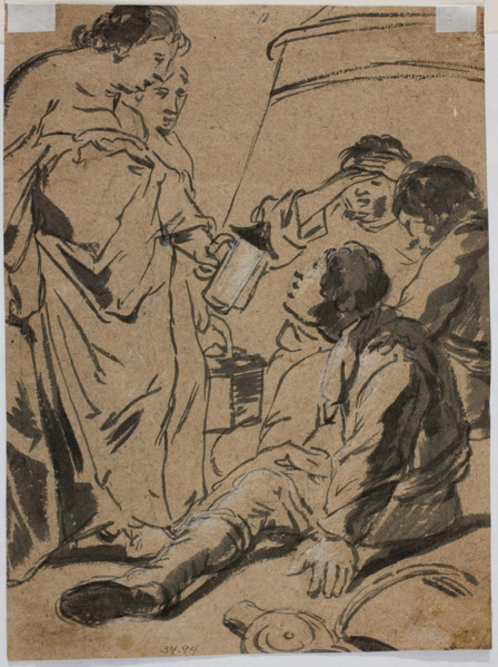 Mary Magdalen at the Tomb of Christ, 17th century. Creator: Leonard Bramer.