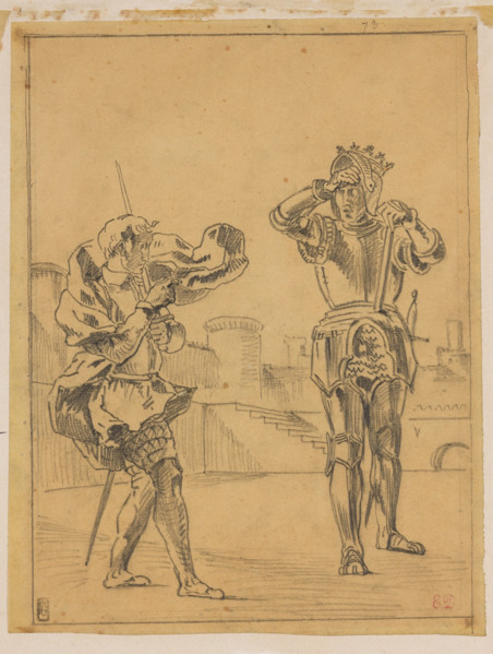 Ghost on the Terrace, 1834. Creator: Eugene Delacroix.