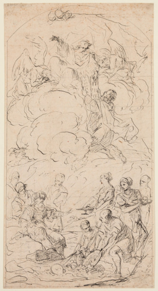 God Giving the Law to Moses, c.between 1662 and 1705. Creator: Giuseppe Diamantini.