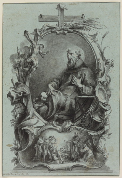 Saint Bernard of Clairvaux, 1760. Creator: Johann Wolfgang Baumgartner.