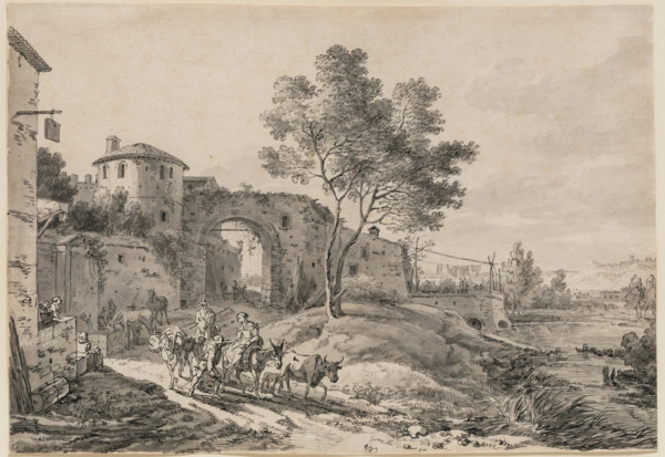 Italianate Landscape with Figures, between 1650 and 1670. Creator: Nicolaes Berchem.