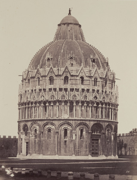 The Baptistery, Pisa, 1850/1900. Creator: Alinari.