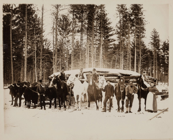 Lumbering Days in Ludington, Michigan, 1890. Creator: H. J. Hansen.