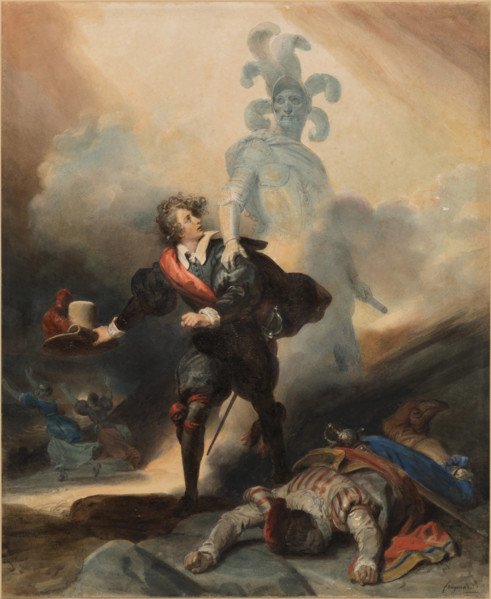 Don Juan and the Commander's Statue, between 1825 and 1830. Creator: Alexandre-Evariste Fragonard.