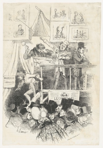 Parade du Charivari, 1839. Creator: Honore Daumier.