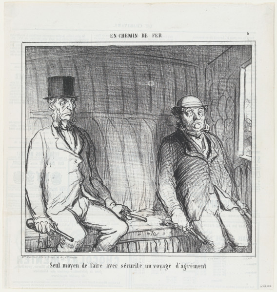 Seul moyen de faire avec sécurité un voyage d'agrément, 1864. Creator: Honore Daumier.