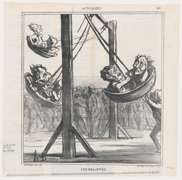 Les Ballottés, 1869. Creator: Honore Daumier.
