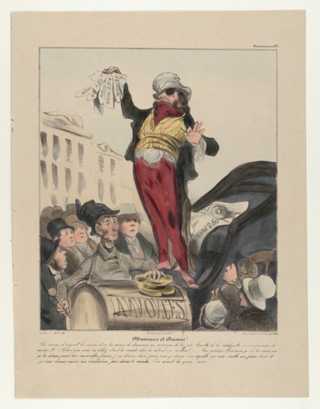 Plate 7: Messieurs et Dames!, 1838.  Creator: Honore Daumier.