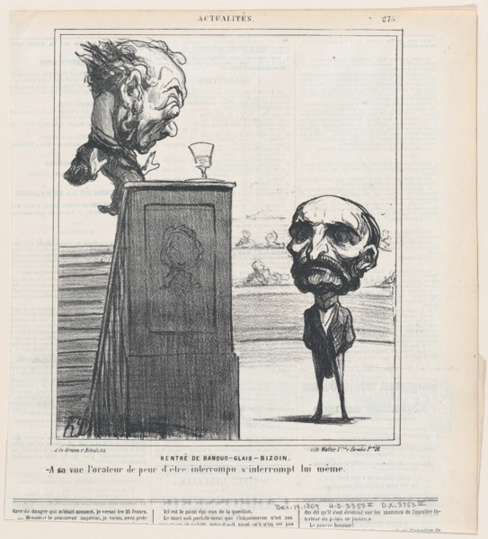 Rentré de Banquo-Glais-Bizoin, 1869. Creator: Honore Daumier.