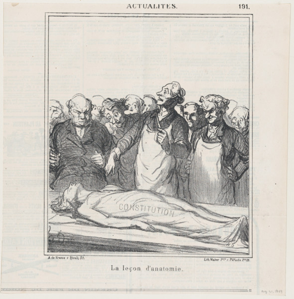 La leçon d'anatomie, 1869.  Creator: Honore Daumier.