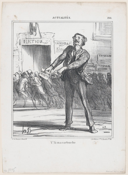 V'là ma cartouche, 1869.  Creator: Honore Daumier.