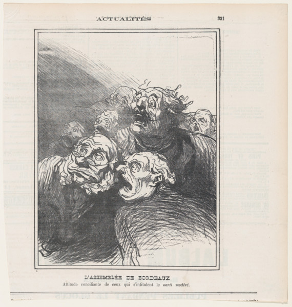 L'Assemblée de Bordeaux, 1871. Creator: Honore Daumier.