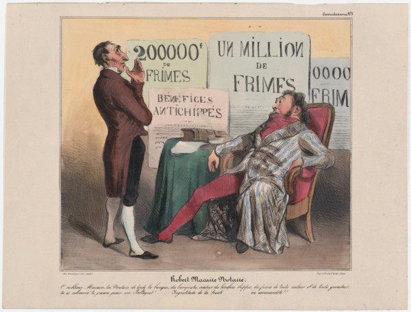 Plate 5: Robert Macaire Notaire, 1838. Creator: Honore Daumier.