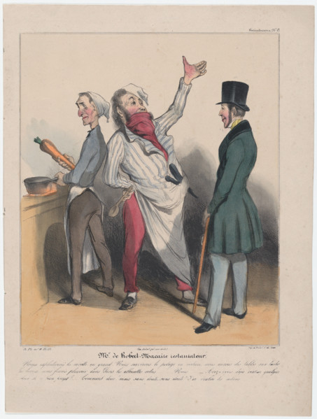 Plate 12: Mr. de Robert Macaire restaurateur, 1838. Creator: Honore Daumier.