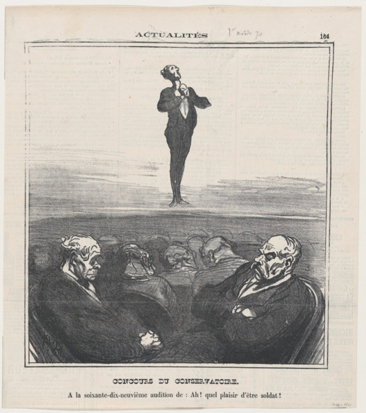 Concours du Conservatoire, 1870.  Creator: Honore Daumier.