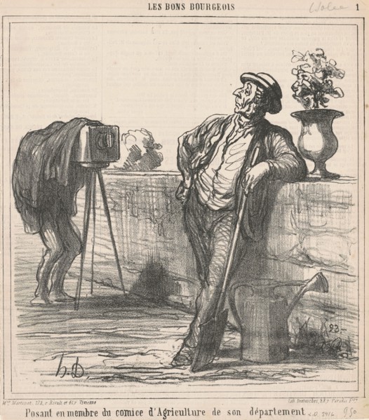 Posant en membre du comice d'Agriculture de son département, 1865.  Creator: Honore Daumier.