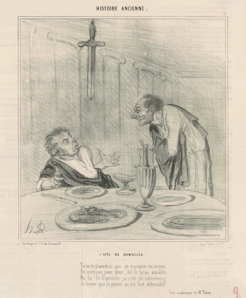 L'épée de Damoclès, c1842.  Creator: Honore Daumier.